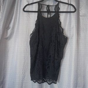 Cute black lace halter top with open back 🖤❤️‍🔥